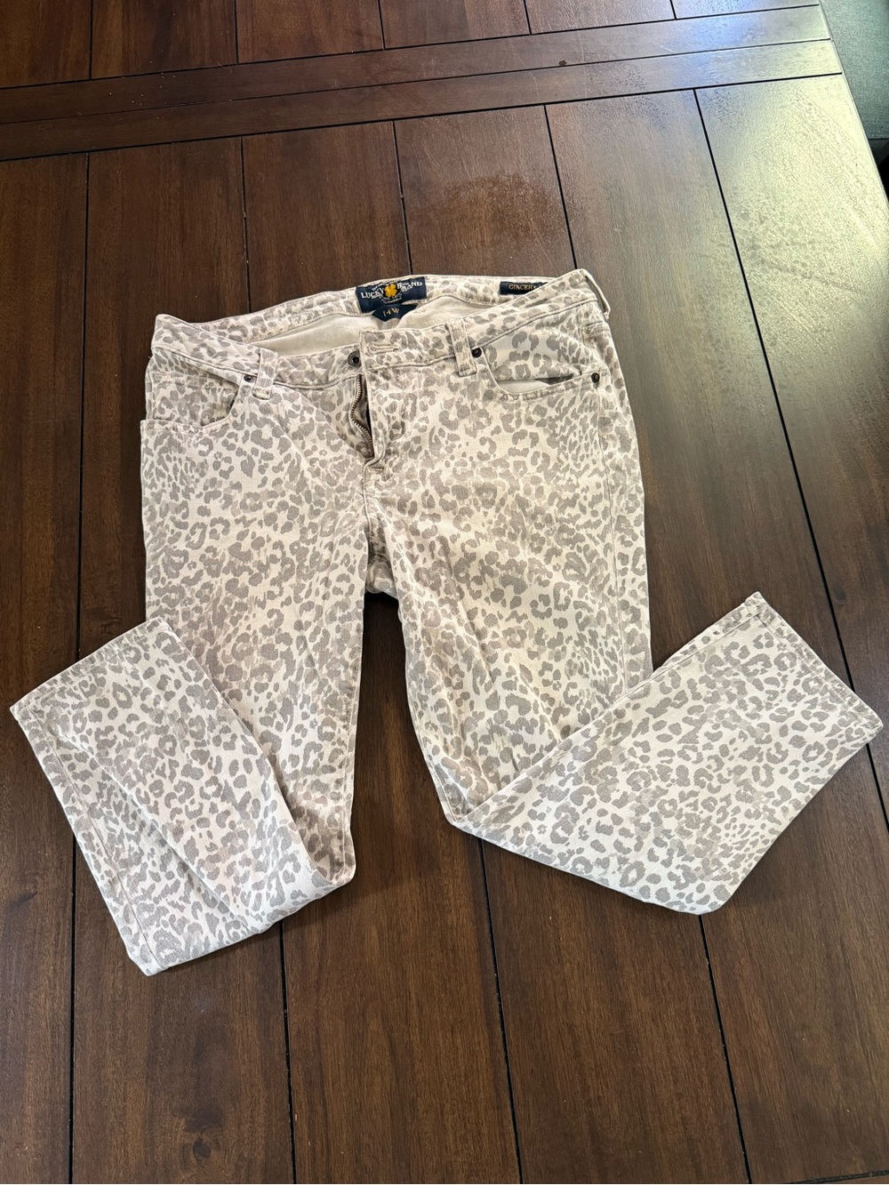 Lucky Brand- Leopard Print Women’s Jeans - Light Gray